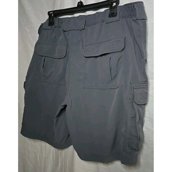 Duluth Trading Co Cargo Hiking Shorts, Sz XL, 100% Nylon Gray/Blue - Picture 6 of 8